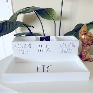 RAE DUNN Cotton Balls, Swabs, Misc., Etc. Tray